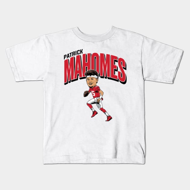 Patrick Mahomes Caricature Kids T-Shirt by Chunta_Design